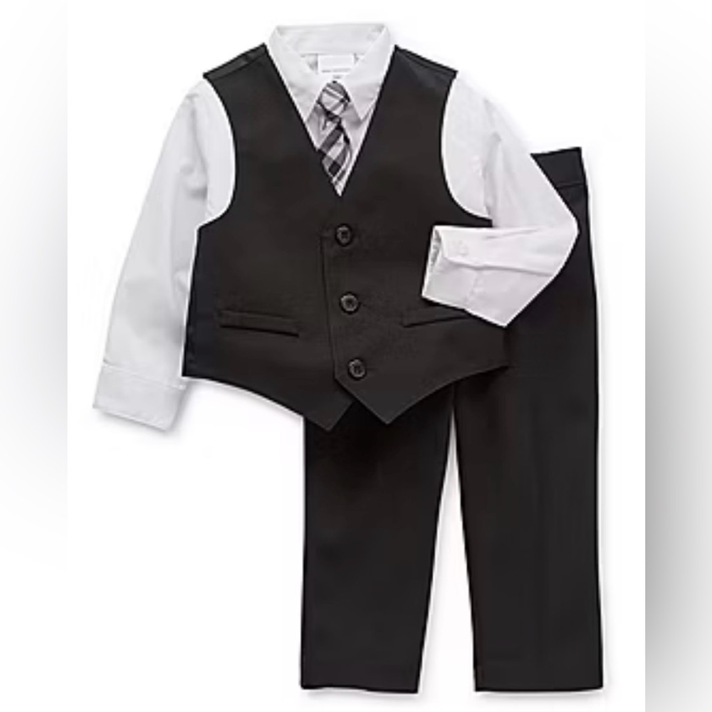 Van Heusen Baby Boys 4-pc. Suit Set in black/white size 6/9M
